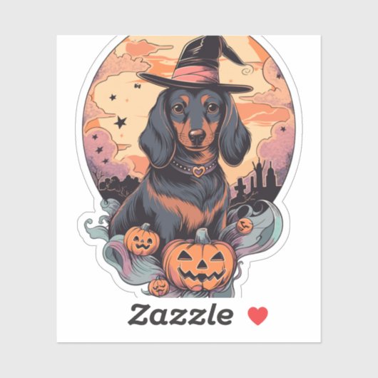 Halloween Dachshund Sticker (Vel)