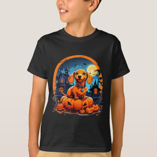 Halloween dachshund t-shirt (Voorkant)