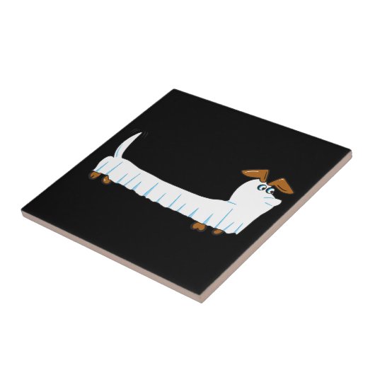 Halloween Dachshund Tegeltje (Zijkant)