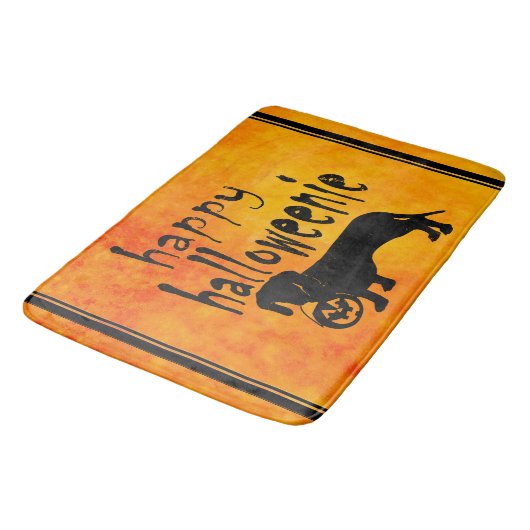 Halloween Dachshund Trick or treat Badmat (Gekanteld)