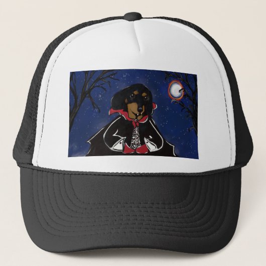 Halloween Dachshund Trucker Pet (Voorkant)