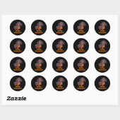 Halloween Dachshund voor Happy Halloweiner Ronde Sticker (Vel)
