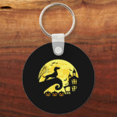 Halloween Dachshund Weenie Wiener Moonshine Sausag Sleutelhanger (Voorkant)