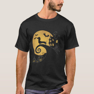 Halloween Dachshund Weenie Wiener Moonshine Worstj T-shirt