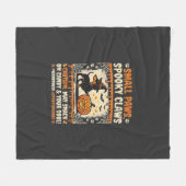 Halloween Dackel Griezelige Waarschuwing Fleece Deken (Voorkant (Horizontaal))
