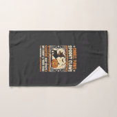 Halloween Dackel Griezelige Waarschuwing Handdoek (Handdoek)