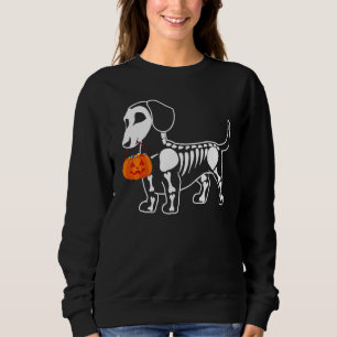 Halloween Dackel Skelet Weenie Wiener Worst Trui
