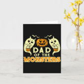 Halloween Dad Of Monsters Funny Family Costume Pap Kaart (Gele Bloem)