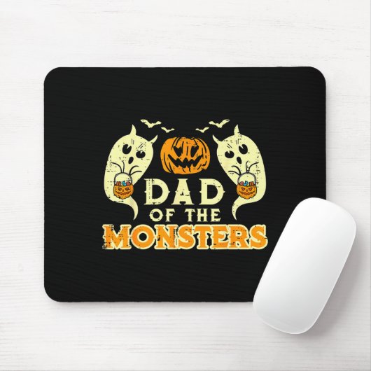 Halloween Dad Of Monsters Funny Family Costume Pap Muismat (Met muis)