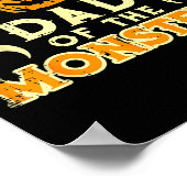 Halloween Dad Of Monsters Funny Family Costume Pap Poster (Hoek)