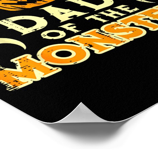 Halloween Dad Of Monsters Funny Family Costume Pap Poster (Hoek)