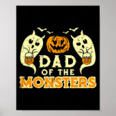 Halloween Dad Of Monsters Funny Family Costume Pap Poster (Voorkant)