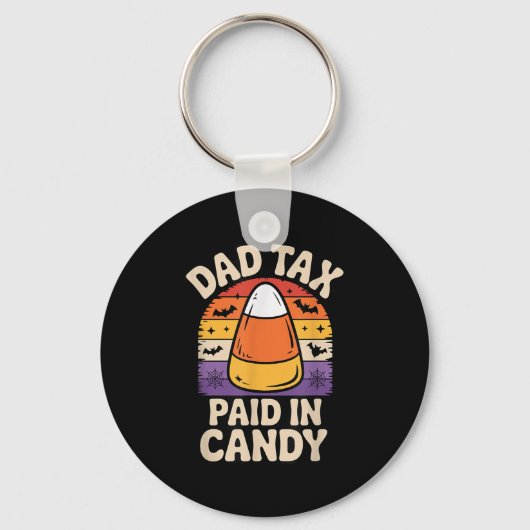 Halloween Dad Tax Paid In Candy Corn  Sleutelhanger (Voorkant)