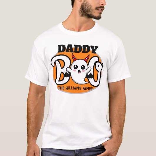 Halloween Daddy Boo Devil Family Matching T-shirt (Voorkant)