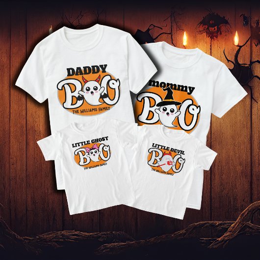 Halloween Daddy Boo Devil Family Matching T-shirt
