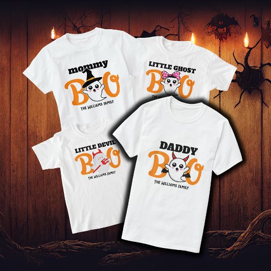 Halloween Daddy Boo Devil Family Matching T-shirt