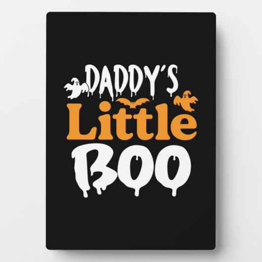 Halloween Daddy Little Boo Birthday Fotoplaat (voorkant)