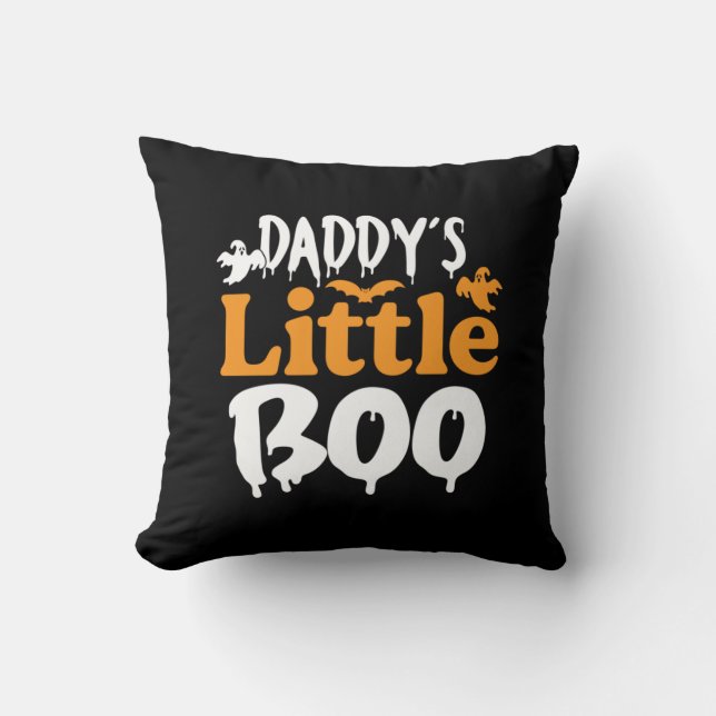 Halloween Daddy Little Boo Birthday Kussen (Voorkant)