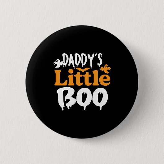 Halloween Daddy Little Boo Birthday Ronde Button 5,7 Cm (Voorkant)