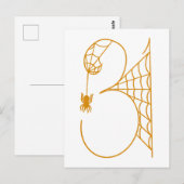 Halloween Dag 31 Spinnenwebben Briefkaart (Voorkant / Achterkant)