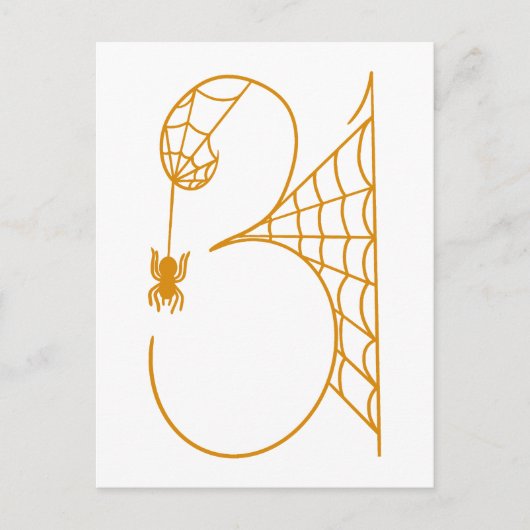 Halloween Dag 31 Spinnenwebben Briefkaart (Voorkant)