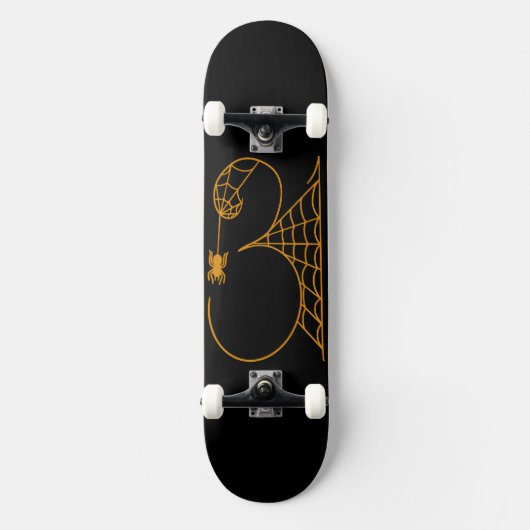 Halloween Dag 31 Spinnenwebben Persoonlijk Skateboard (Voorkant)
