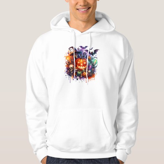 Halloween dag pompoen schattig hoodie (Voorkant)