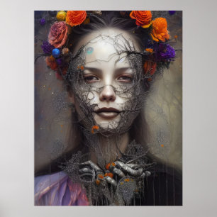 Halloween Dag van de dode godin Poster