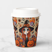 Halloween dag van de dode heks papieren bekers (Voorkant)