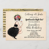 Halloween Dag van de Dode Meisjes Nacht Uit Verjaa Kaart (Voorkant / Achterkant)