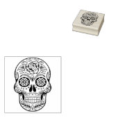 halloween dag van de dode schedel rubberstempel (Gestempeld)