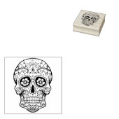  halloween dag van de dode schedel rubberstempel (Gestempeld)