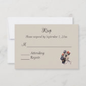 Halloween Dag van de Doden Huwelijk RSVP (Voorkant)