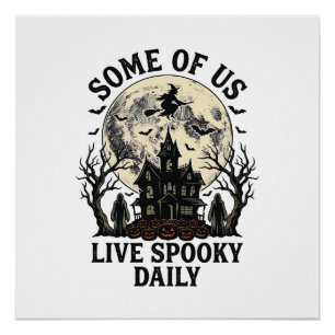 Halloween Dagelijkse T-shirt met Vintage Geheime M Perfect Poster