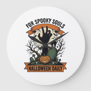 Halloween Dagelijkse T-shirt Vintage Griezelen Han Grote Klok