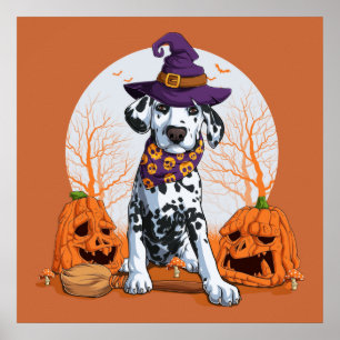 Halloween Dalmatian Poster