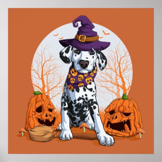 Halloween Dalmatian Poster (Voorkant)