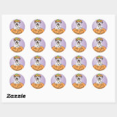 Halloween Dalmatian Ronde Sticker (Vel)