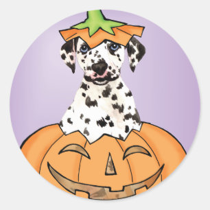 Halloween Dalmatian Ronde Sticker