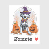 Halloween Dalmatian Square Sticker (Vel)