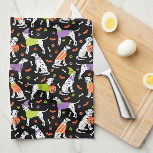 Halloween Dalmatian Theedoek (Quarter Fold)
