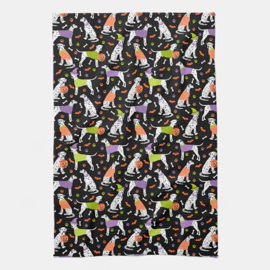 Halloween Dalmatian Theedoek (Verticaal)