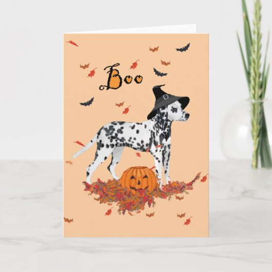 Halloween Dalmatiër Kaart (Voorkant)