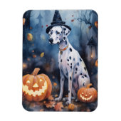 Halloween Dalmatiër Met Pompoenen Eng Magneet (Verticaal)