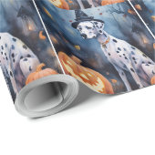 Halloween Dalmation met pompoenen eng Cadeaupapier (Rol Hoek)