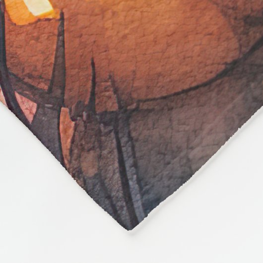 Halloween Dalmation met pompoenen eng Fleece Deken (Hoek)