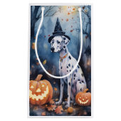 Halloween Dalmation met pompoenen eng Klein Cadeauzakje (Voorkant)
