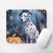 Halloween Dalmation met pompoenen eng Muismat (Met muis)