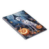 Halloween Dalmation met pompoenen eng Notitieboek (Rechterzijde)