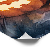 Halloween Dalmation met pompoenen eng Perfect Poster (Hoek)